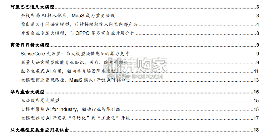 从阿里商汤华为大模型看应用趋势研究报告(24页)-第1张图片 从阿里商汤华为大模型看应用趋势研究报告(24页)-第1张图片