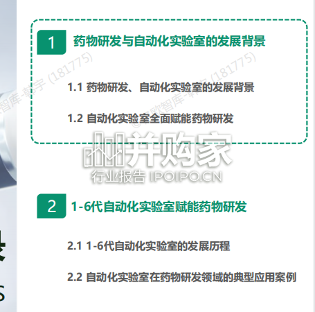 药物研发自动化实验室行业发展报告(79页)-第1张图片 药物研发自动化实验室行业发展报告(79页)-第1张图片