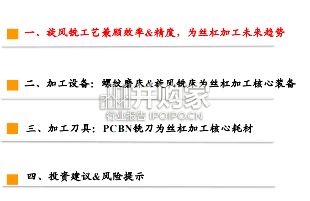 丝杠导轨行业报告:旋风铣工艺(40页)-第1张图片 丝杠导轨行业报告:旋风铣工艺(40页)-第1张图片