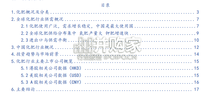 化肥行业运行趋势分析报告(21页)-第1张图片 化肥行业运行趋势分析报告(21页)-第1张图片