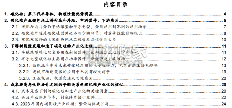 碳化硅行业报告:高压快充趋势及产业链降本(29页)-第1张图片 碳化硅行业报告:高压快充趋势及产业链降本(29页)-第1张图片