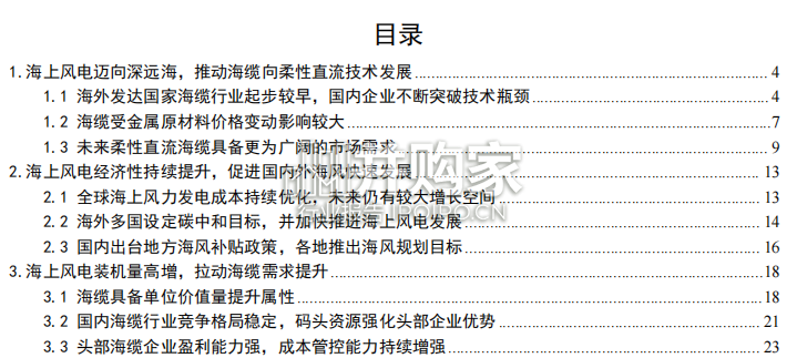 海缆行业报告(29页)-第1张图片 海缆行业报告(29页)-第1张图片