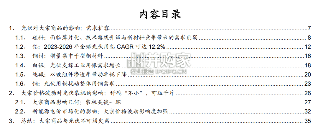 光伏对大宗商品的影响研究报告(42页)-第1张图片 光伏对大宗商品的影响研究报告(42页)-第1张图片