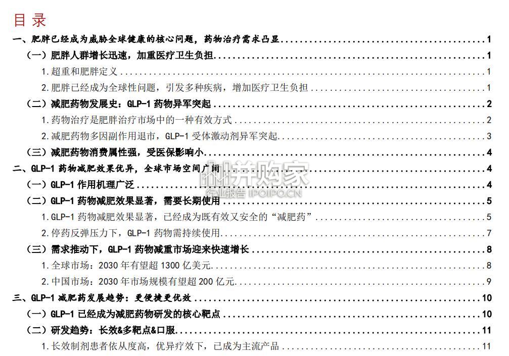 减肥药行业报告:GLP-1产业链机遇(29页)-第1张图片 减肥药行业报告:GLP-1产业链机遇(29页)-第1张图片
