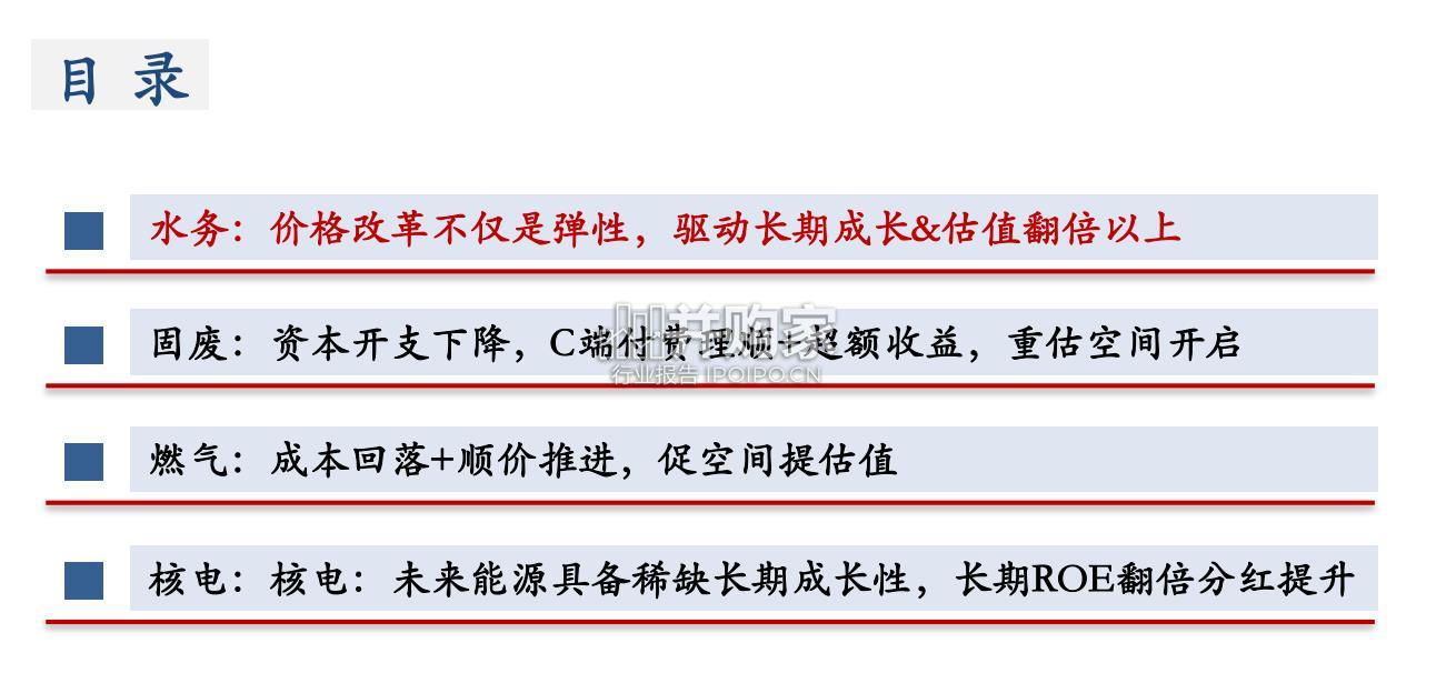 水务、固废、燃气、电力行业报告(113页)-第1张图片 水务、固废、燃气、电力行业报告(113页)-第1张图片