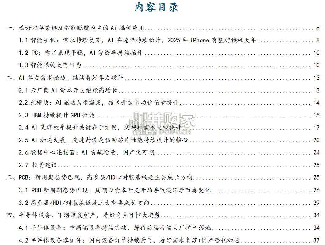 电子行业研究报告:看好苹果链、AI驱动及自主可控产业链(67页)-第1张图片 电子行业研究报告:看好苹果链、AI驱动及自主可控产业链(67页)-第1张图片