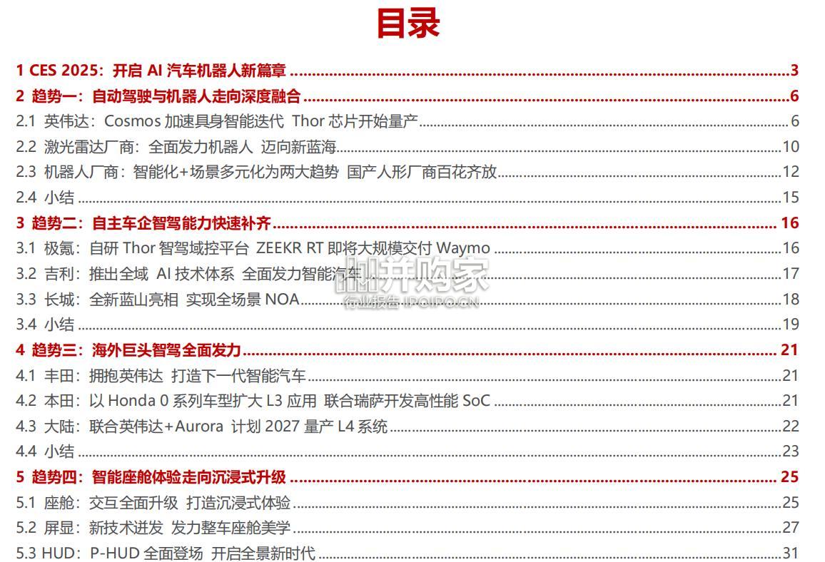 汽车智能驾驶行业报告:CES+2025,驱动AI汽车机器人数据飞轮(42页)-第1张图片 汽车智能驾驶行业报告:CES+2025,驱动AI汽车机器人数据飞轮(42页)-第1张图片