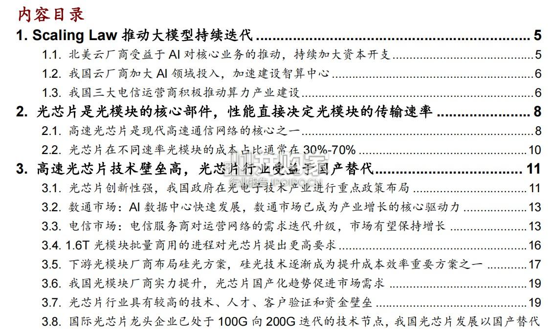 光芯片行业报告(30页)-第1张图片 光芯片行业报告(30页)-第1张图片