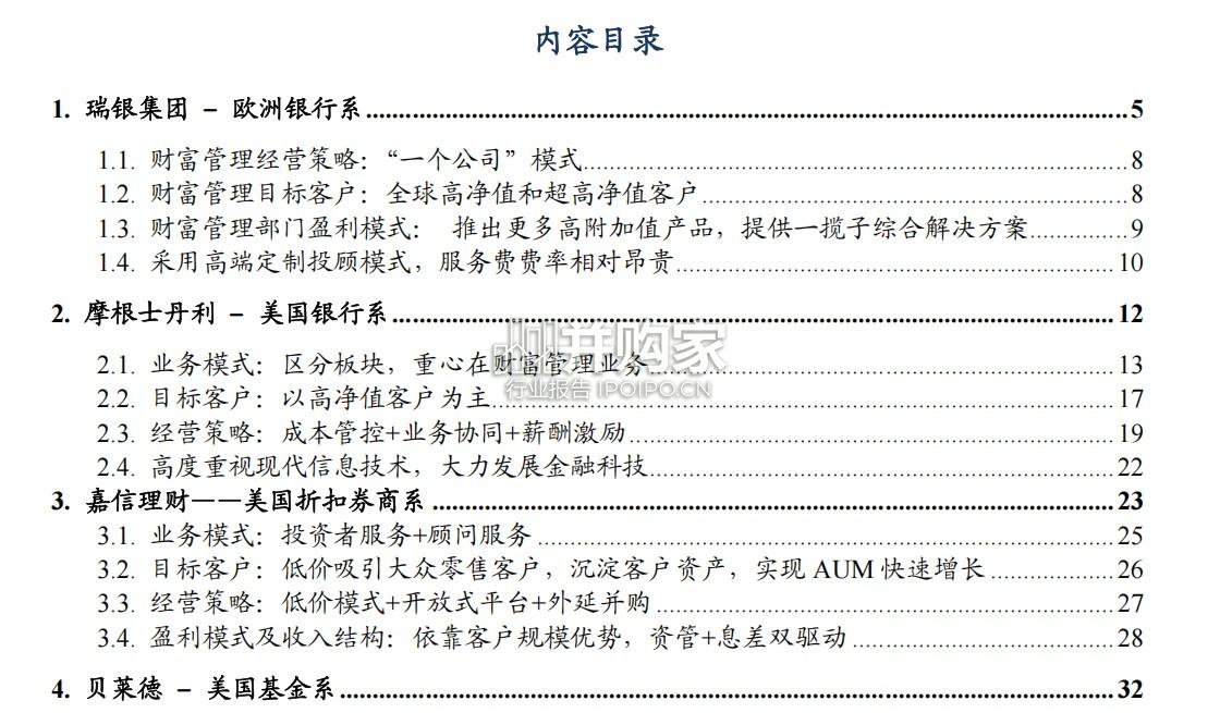 财富管理系列报告:财富管理起源欧洲、发展于美国,未来在亚洲(公司篇,43页)-第1张图片 财富管理系列报告:财富管理起源欧洲、发展于美国,未来在亚洲(公司篇,43页)-第1张图片