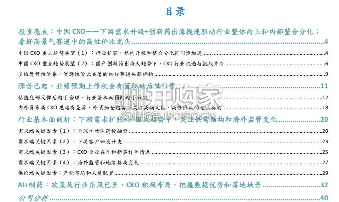 CXO行业报告：需求回暖+格局重塑（93页）-第1张图片