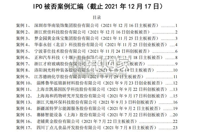 【干货】2005以来历年IPO被否项目及被否原因汇编-第1张图片 【干货】2005以来历年IPO被否项目及被否原因汇编-第1张图片